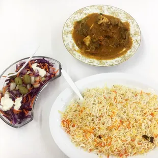 Goat karahi with rice most loved