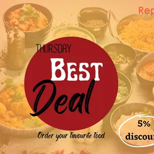 5% Discount on Online order through repasorder.com