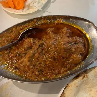 a plate of food on a table