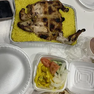 Chicken Tanoor with yellow rice