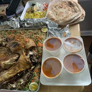 White bean stew, Kari, turshi