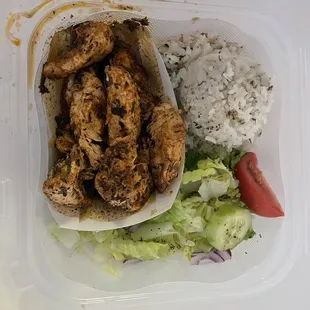 And this is chicken gyro plate only with chicken.