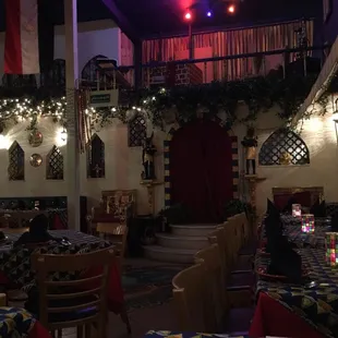 Restaurant made to look like your in an outside patio!
