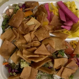 Double Fattoush instead of hummus..