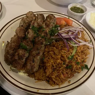 Chicken Kabob Dark Platter