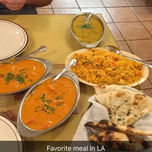 Two CTMs, vegetable biryani, garlic naan