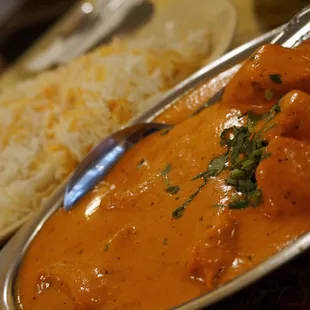 Tikka Masala was on point with the garlic Naan