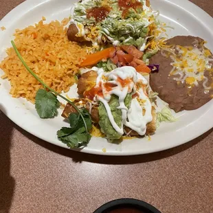 Beef flautas plate! Very yummy