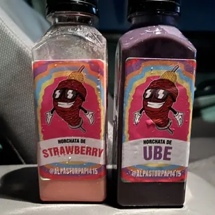 Ube and Strawberry Horchata