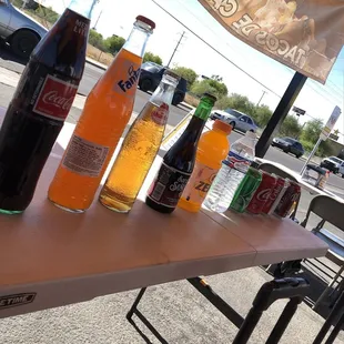 a variety of beverages