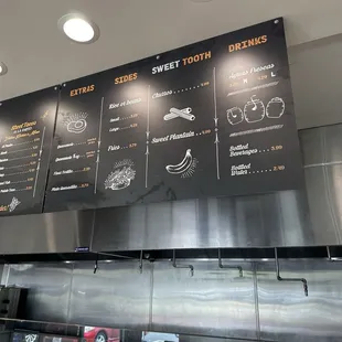 Menu as of June 2024