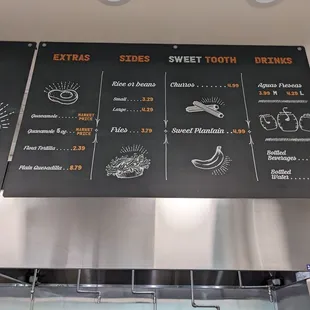 Menu  as of Dec 2022