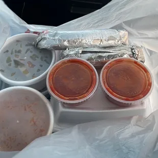 2 pollos enteros, 2 sides of rice, 2 sides of nopales, and salsa  #5