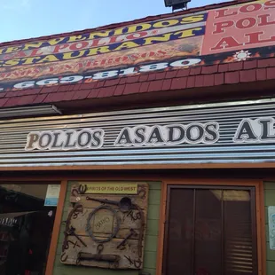 the front of the restaurant