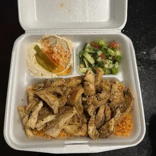 Chicken shawarma a plate