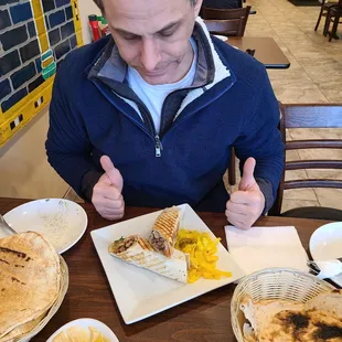 My honey. We were so hungry that day. I would of had more photos.