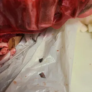 Pieces of their saw blade in our meat!