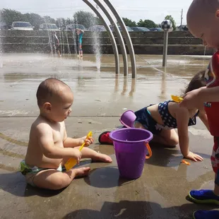Splash pad fun!