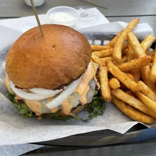 Burger with awesome sauce