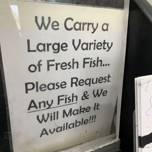 Please request any fish