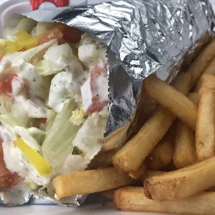 Lunch special. This one is falafel.
