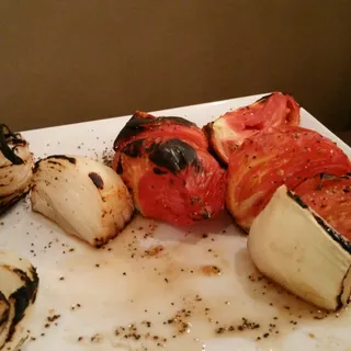 Grilled Onions and Tomatoes