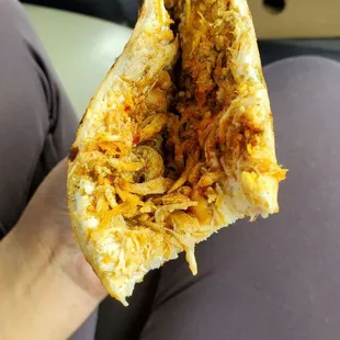 @makeMePrettie car food adventure. Chicken &amp; cheese.