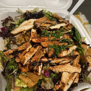 Fattoush Salad with chicken