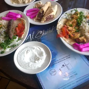 Lamb Kafta, Fake Sojuk and Chicken Tawook