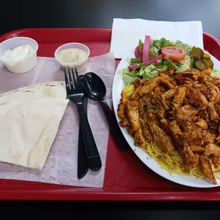 Wonderful, Chicken Shawmara! Excellent taste and professional customer service. Highly recommend this location to anyone near and far.