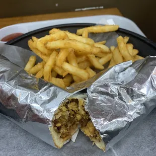 Chicken Cheesesteak and fries