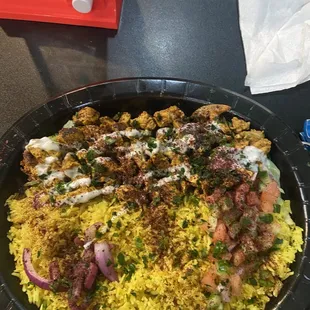 Spicy chicken rice bowl medium spice