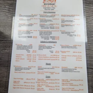 Menu Front (May 2023)