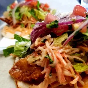 a close up of a plate of food