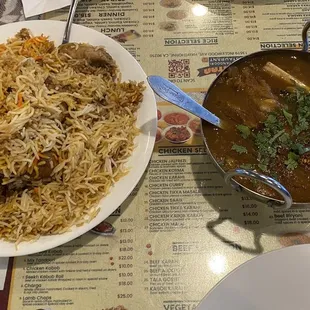 Chciken Biryani lamb shank soup