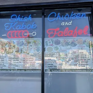 Outside menu