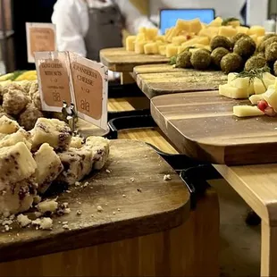 A selection of cheeses. They were delicious.