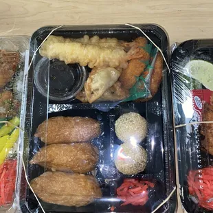 Shrimp Tempura and Cone Sushi