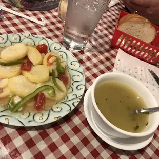 Italian potato salad and Italian wedding soup