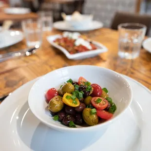 a bowl of olives