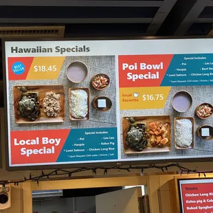 Hawaiian menu