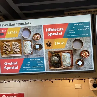 Hawaiian menu
