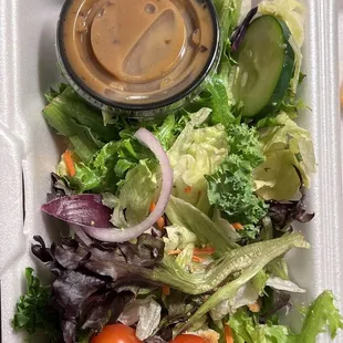 Hose side salad with balsamic vinaigrette