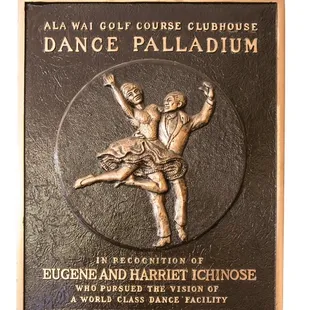 Wall Plaque by the entrance upstairs of the PALLADIUM