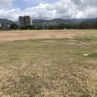 Beautiful skyline, fugly range. Not sure why grass won&apos;t grow here? No targets but you could aim for the mounds.