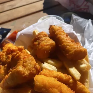 food, seafood, fish and chips, fish