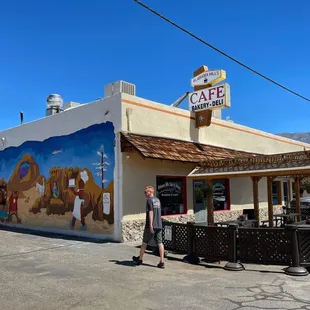 Outdoor seating available with room for larger parties.