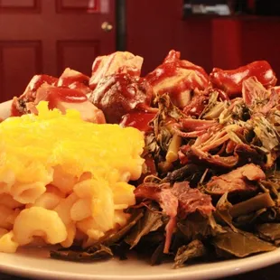 #1 Combination .. Turkey Tips, Collard Greens and Mac &amp; Cheese