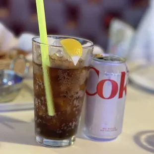 Diet coke on a can