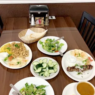 plates of food on a table